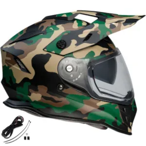 Z1R Range Dual Sport Snow Helmet Electric Shield Camo Woodland