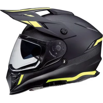 Z1R Range Dual Sport Snow Helmet Electric Shield Uptake Graphic Black Hi Viz