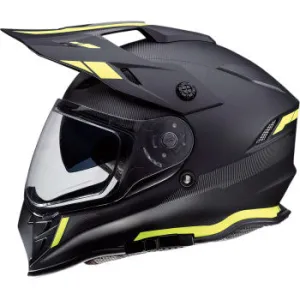 Z1R Range Dual Sport Snow Helmet Electric Shield Uptake Graphic Black Hi Viz