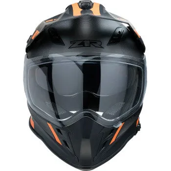 Z1R Range Dual Sport Snow Helmet Electric Shield Uptake Graphic Black Orange