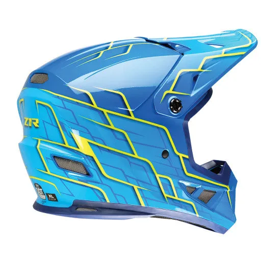 Z1r Rise 2.0 Off Road Helmet Hyacinth Teal/Yellow