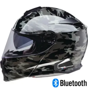 Z1R Solaris 2.0 Modular Bluetooth Helmet Camo Grey