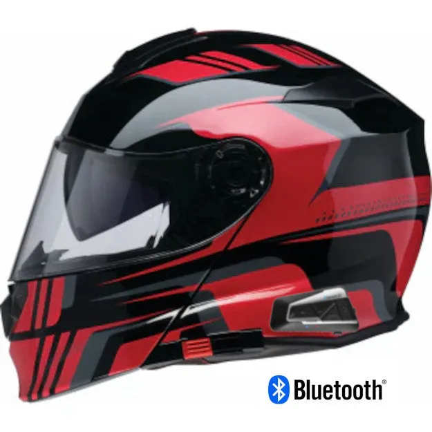 Z1R Solaris 2.0 Modular Bluetooth Helmet Slater Red