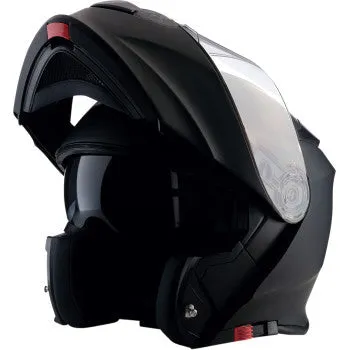 Z1R Solaris Modular Helmet Matte Black Silver Mirror Shield