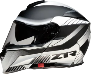 Z1R Solaris Modular Helmet Scythe Graphic White and Black