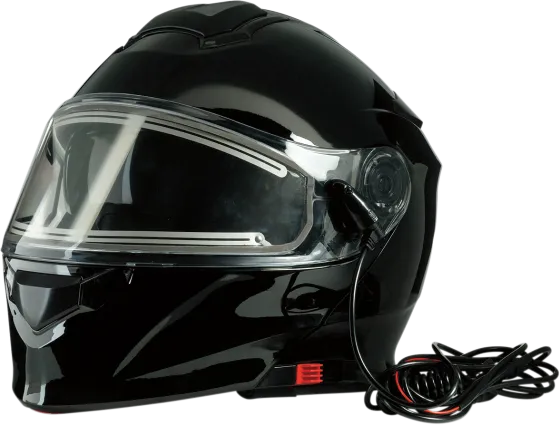 Z1R Solaris Modular Snow Helmet Gloss Black Electric Shield