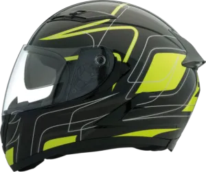 Z1R Strike OPS SV Full Face Helmet Black Hi Viz Yellow
