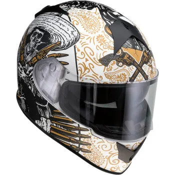 Z1R Warrant Full Face Helmet Sombrero White Gold