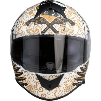 Z1R Warrant Full Face Helmet Sombrero White Gold