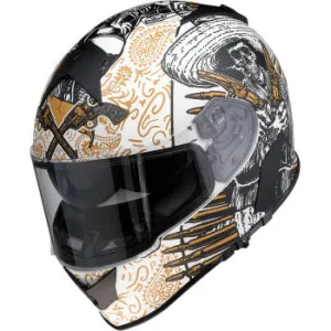 Z1R Warrant Full Face Helmet Sombrero White Gold