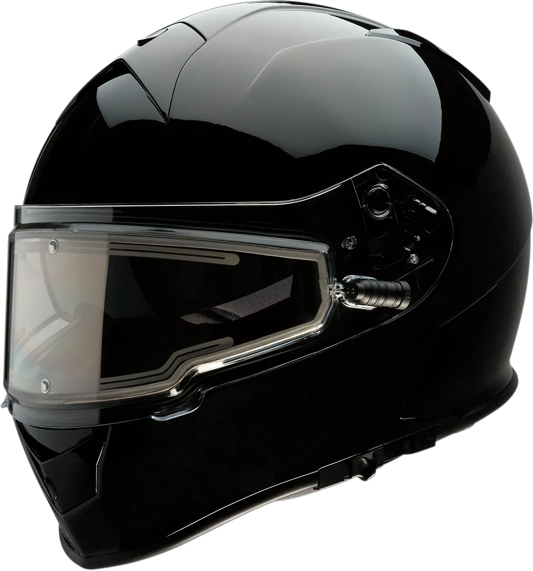 Z1R Warrant Full Face Snow Helmet Electric Shield Gloss Black