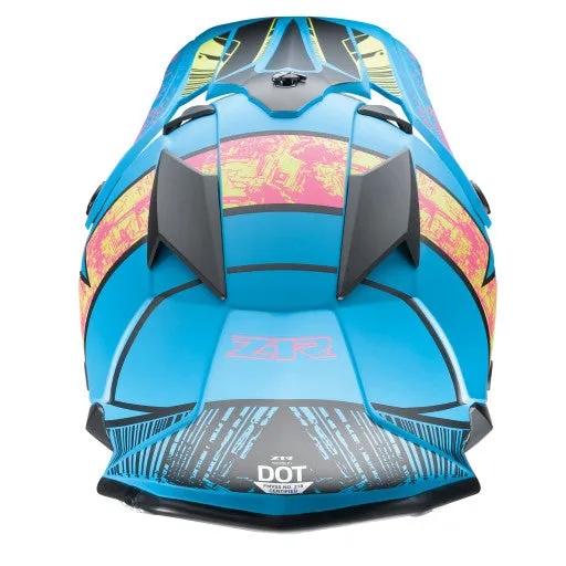 Z1R Youth Off Road Helmet Fractal MIPS Matte Blue/Hi-Viz