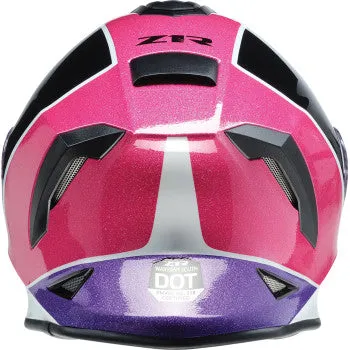 Z1R Youth Warrant Full Face Street Helmet Fresh Pow Pink/Purple